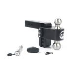 Cerakoted Trailer Hitch w SS Tow Balls 4 Drop for 2 Receiver w WS05 LTB42KACERBLA 1