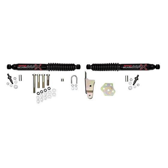 Steering Stabilizer Dual Kit Black Dual Kit 9497 Dodge Ram 150025003500 Skyjacker 1