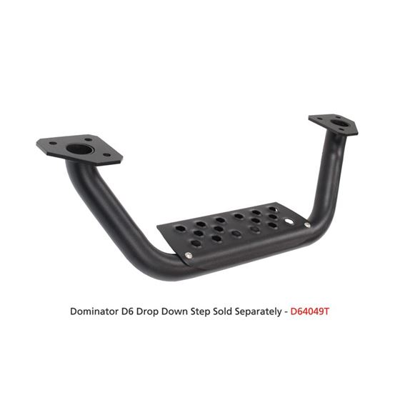 D6 Dominator Steel Side Steps-Black Textured Pow-3