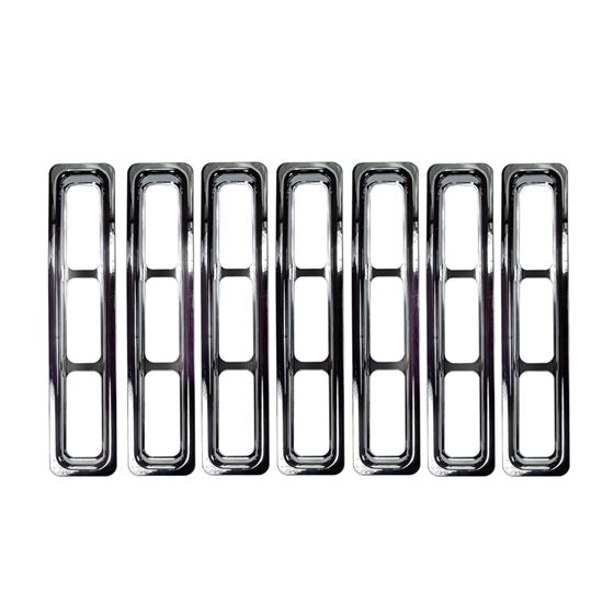 Grille Inserts Chrome; 97-06 Jeep Wrangler TJ